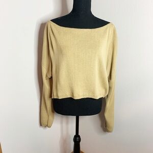 PrettyLittleThing Cropped Beige Knit Sweater